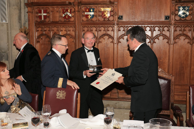 Devon and Somerset Gliding Club member Nigel Everett receives his award
