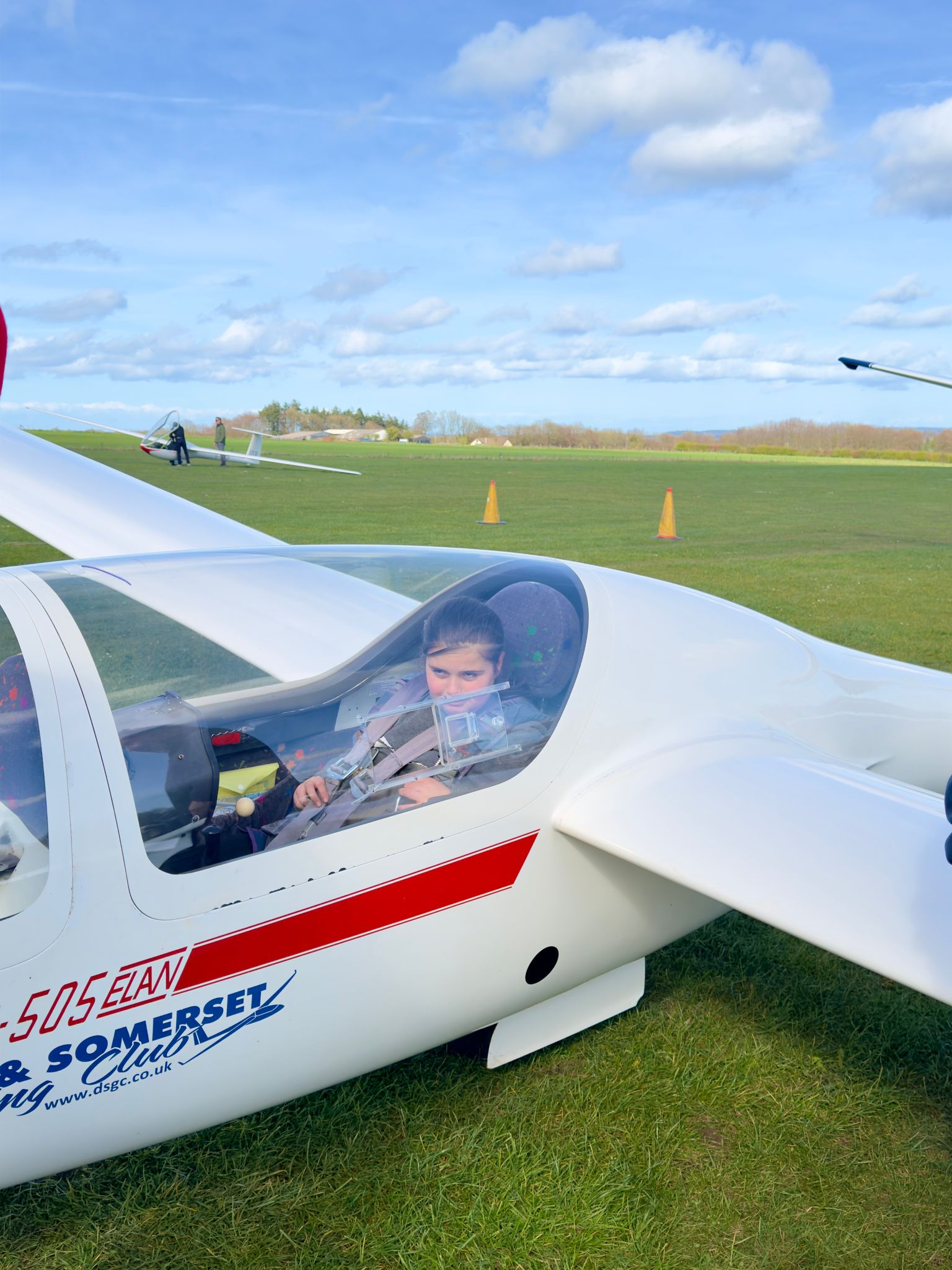 Layla enjoying a flight with JB (Vicki Lucas)