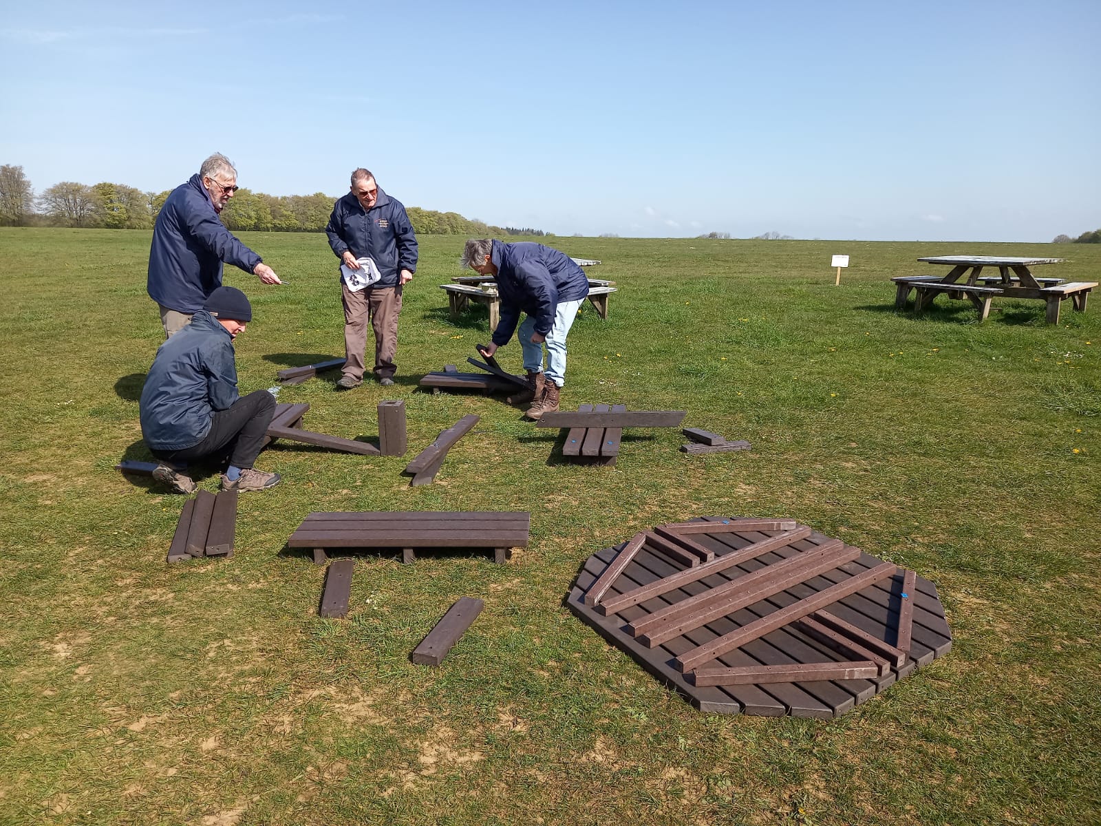 Building picnic tables from a flat pack (Shaun Dayman)