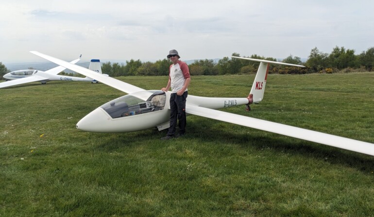 Callum Ellis with his LS4 (KLS) (Richard Lean)