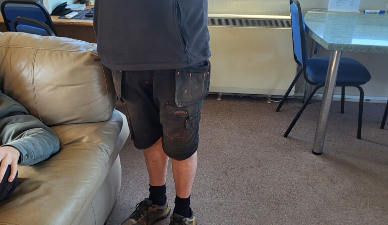 Chilly day but still in shorts (Tom Sides)