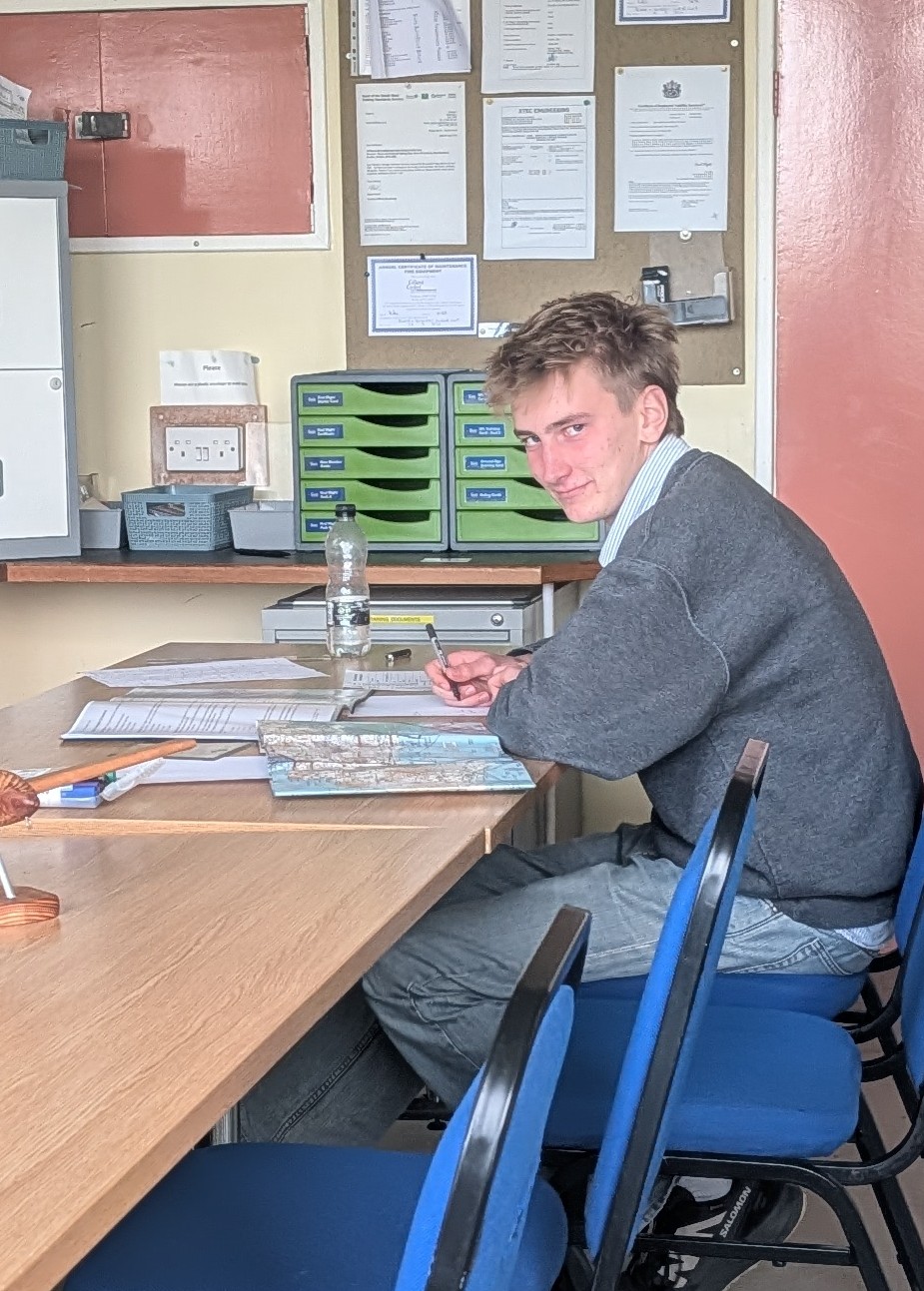 Arthur working on his SPL theory exams (Richard Lean)