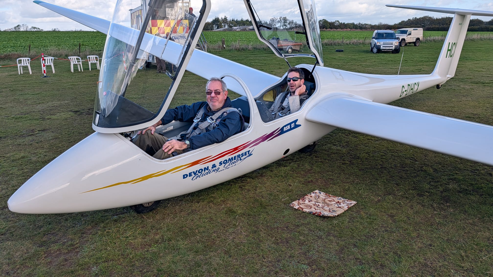 Callum Ellis tries out the back seat (Richard Lean)