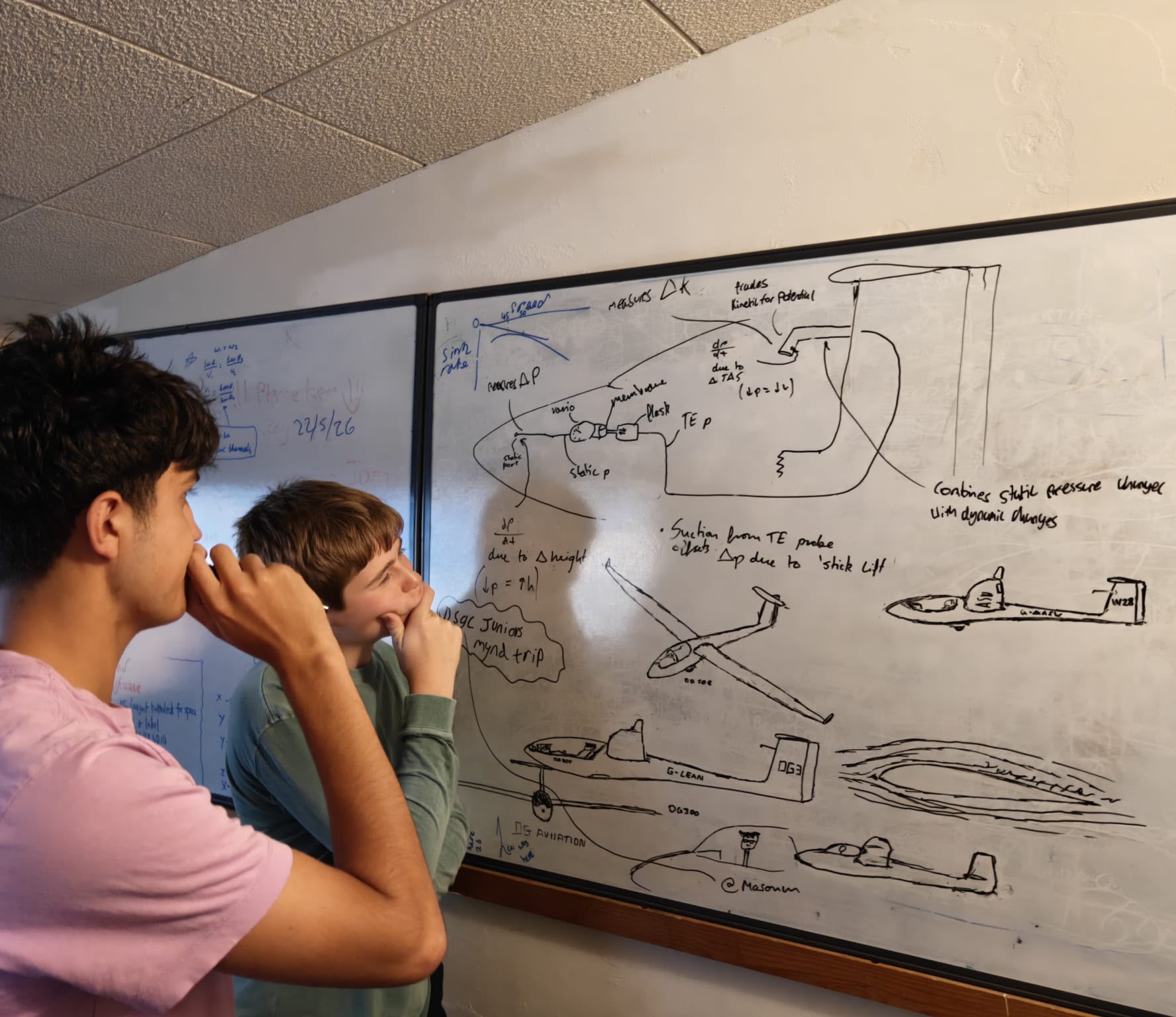 Adam and Benjie working on Total Energy theory (Adam Smyth)